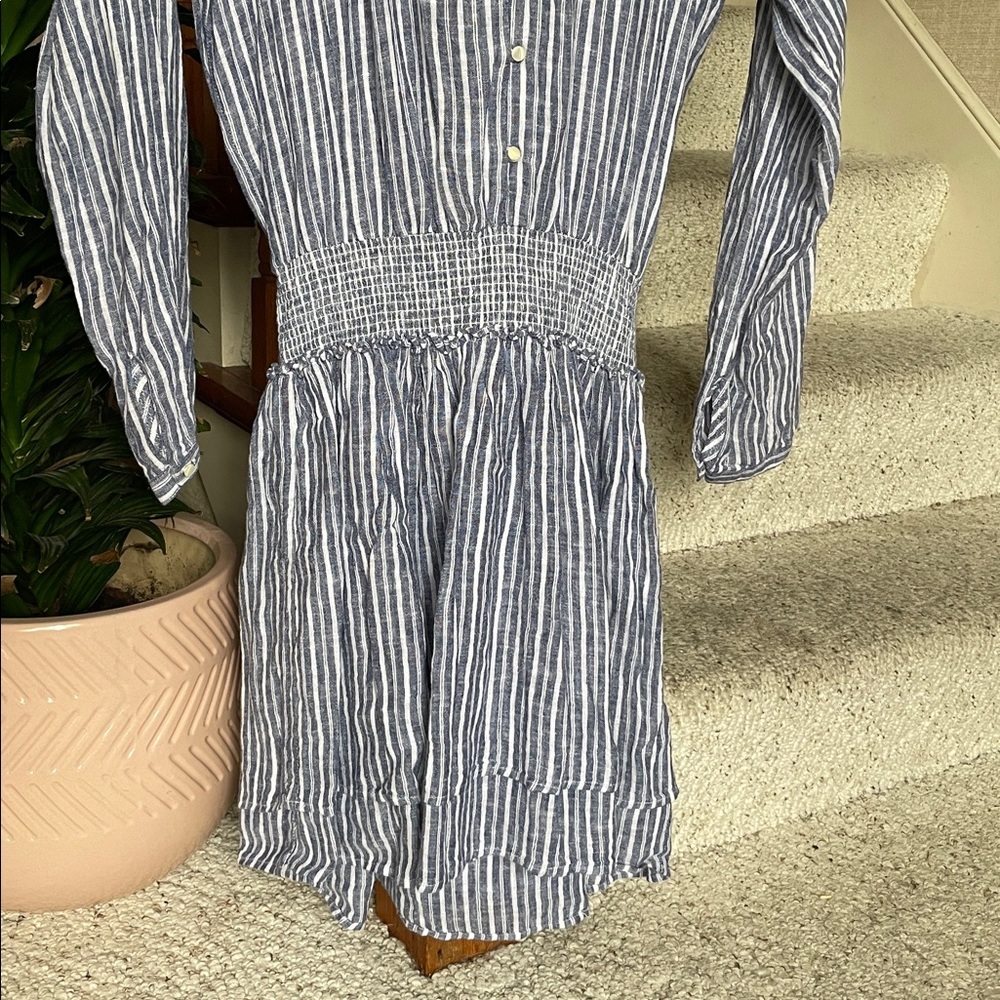 Rails Jasmine Tibet Stripe Navy And White Linen D… - image 5